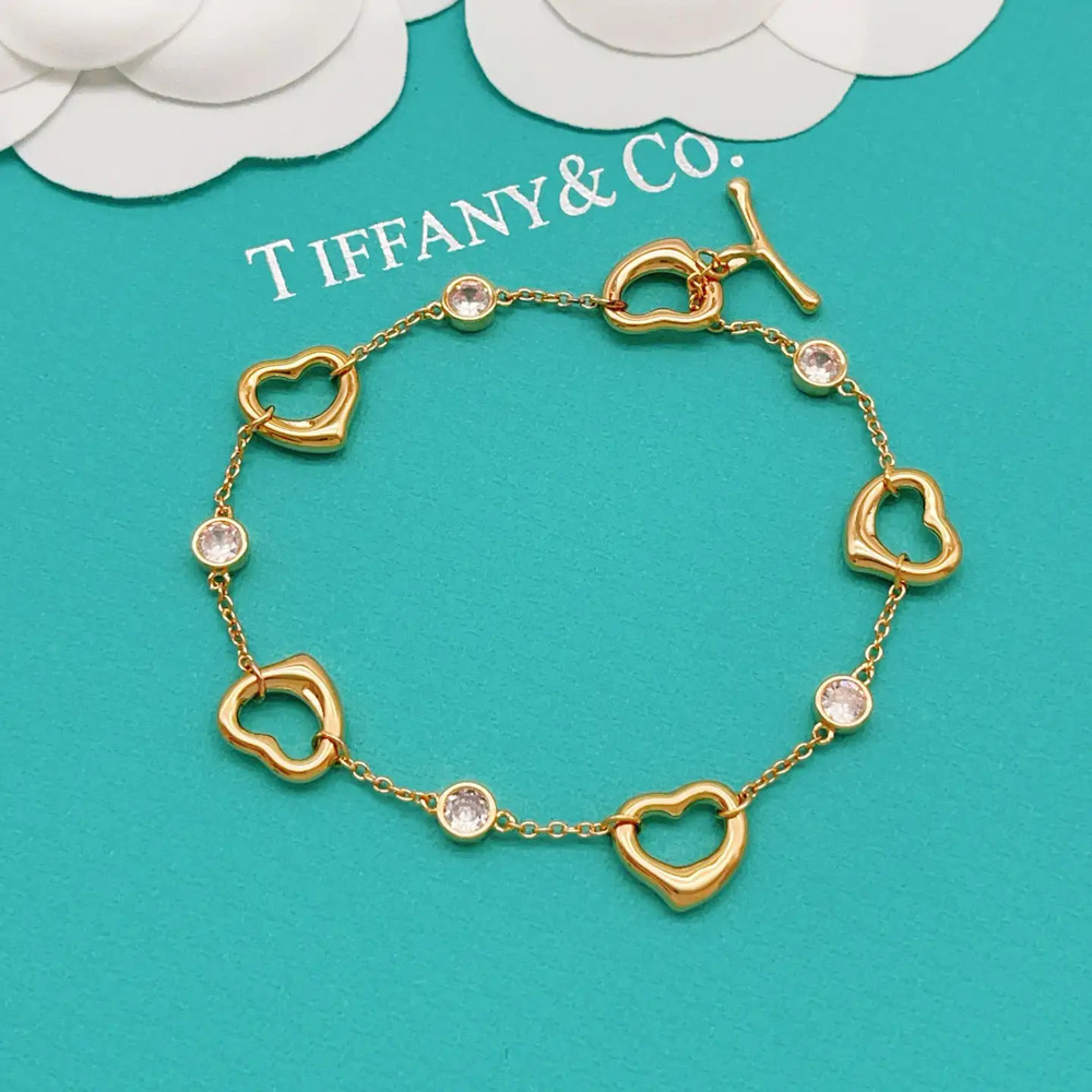 Tiffany & Co. Rose Gold Diamond Heart Bracelet